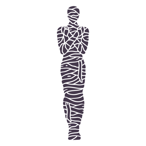 Icono de cuerpo completo de momia durmiente Diseño PNG