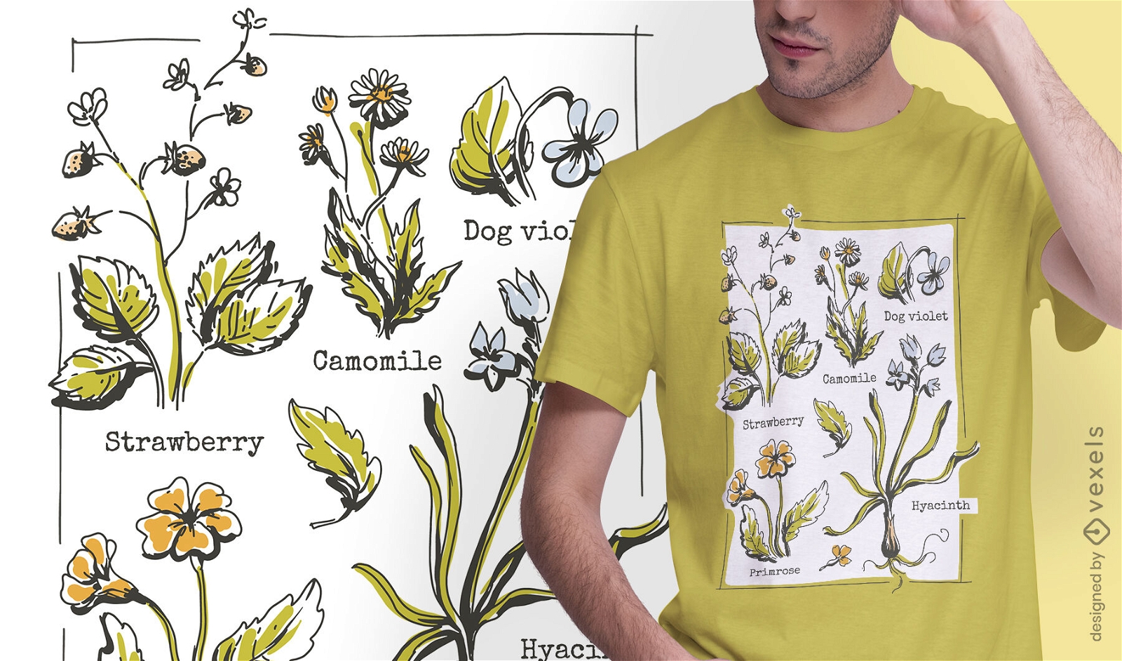 Design de camisetas Cottagecore lifestyle plants