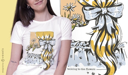 Design de t-shirt feminina estilo de vida Cottagecore