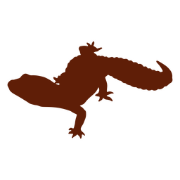 Gecko lizard looking left silhouette PNG Design
