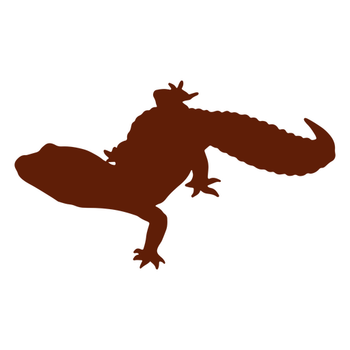 Gecko-Eidechse mit Blick auf die linke Silhouette PNG-Design