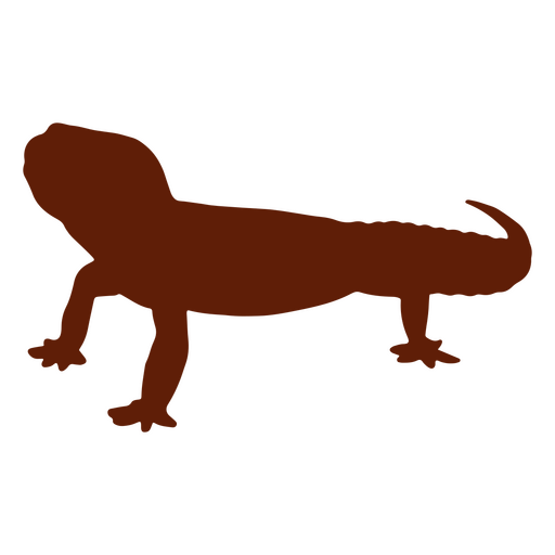 Gecko-Eidechse Silhouette nachschlagen PNG-Design