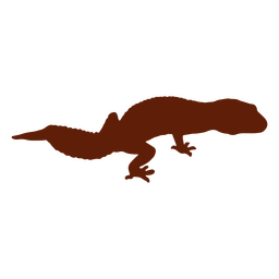 Gecko lizard back view silhouette PNG Design Transparent PNG