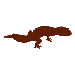 Silhueta de vista traseira de lagarto lagartixa Desenho PNG