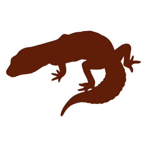 Silueta de lagarto Gecko Diseño PNG