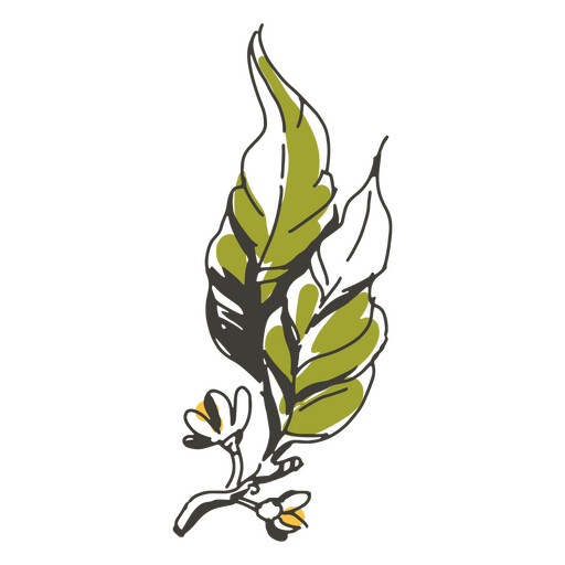 Cottagecore-Pflanzensymbol PNG-Design