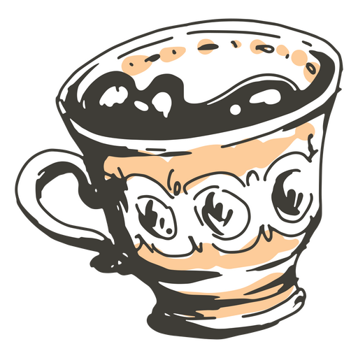 Cottagecore teacup icon PNG Design