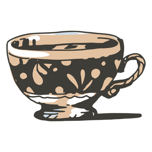 Icono de cabaña de taza de té Diseño PNG