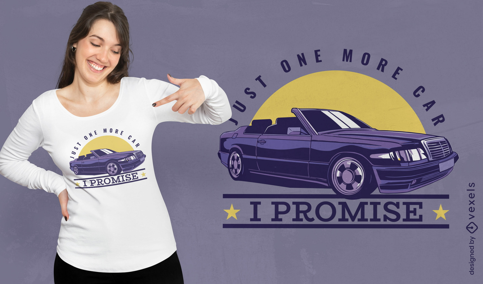 Design de camiseta de citação de compra de carro