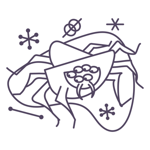 Ícone de meados do século dos desenhos animados de aranha Desenho PNG