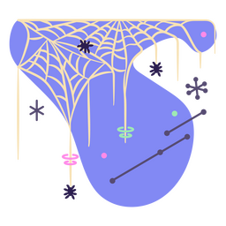 Estilo de telaraña de mediados de siglo. Diseño PNG
