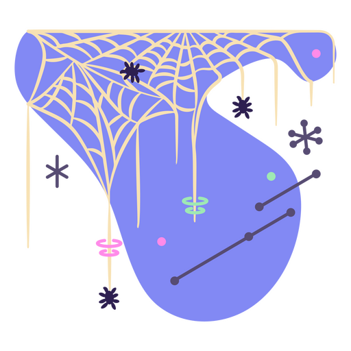 Teia de aranha estilo meados do século Desenho PNG