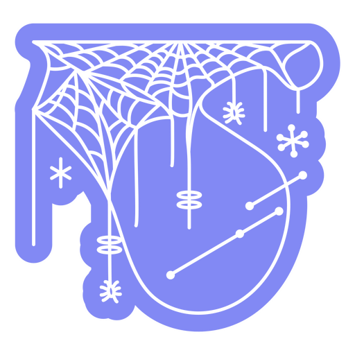 Recorte de teia de aranha de meados do século Desenho PNG