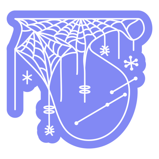 Spiderweb mid century cutout PNG Design