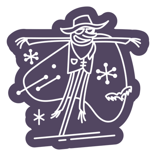 Recorte de personagem Scarecrwo meados do século Desenho PNG