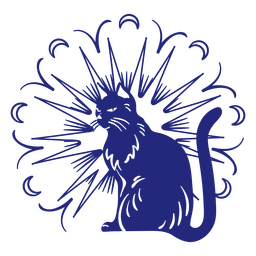 Dekorative Hexenkatze PNG-Design