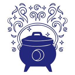 Dekorativer Kochtopf der Hexe PNG-Design