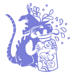 Poción para beber rata bruja Diseño PNG