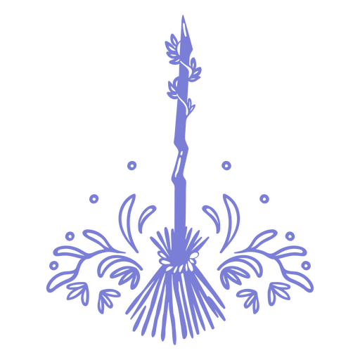 Vassoura voadora decorativa de bruxa Desenho PNG