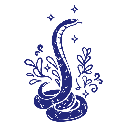 Cobra brilhante assustador Desenho PNG