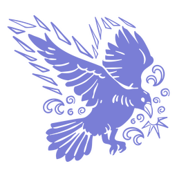Decorative crow PNG Design