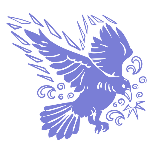 Corvo decorativo Desenho PNG