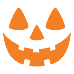 Icono de cara de calabaza tallada Diseño PNG