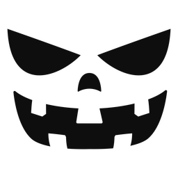 Carved Pumpkin Spooky Face Icon PNG & SVG Design For T-Shirts