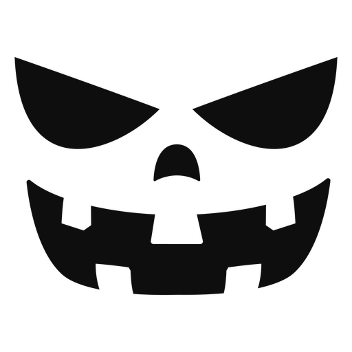Carved pumpkin spooky face icon PNG Design