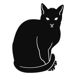 Symbol für schwarze Katze PNG-Design