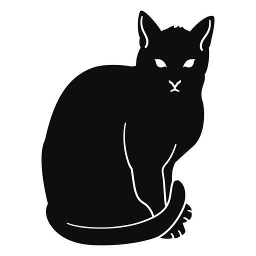 ícone de gato preto Desenho PNG