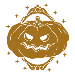 Calabaza tallada ornamental enojado Diseño PNG