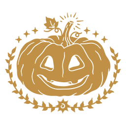 Decoratie icono de calabaza tallada Diseño PNG