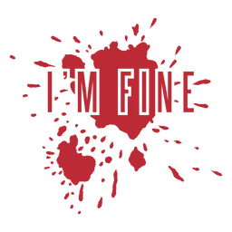 Mir geht es gut, einfaches Halloween-Zitat-Abzeichen PNG-Design