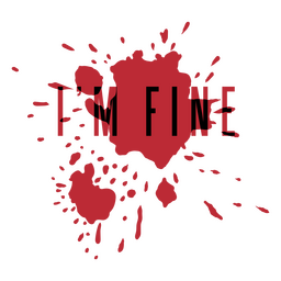 Mir geht es gut, Halloween-Zitat-Abzeichen PNG-Design