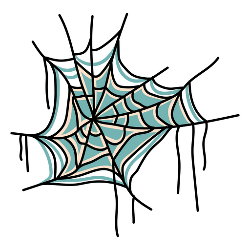 Detailliertes Spinnennetz-Symbol PNG-Design