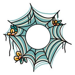 Floral spiderweb icon PNG Design