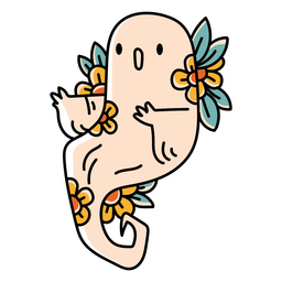 Netter Blumengeist PNG-Design