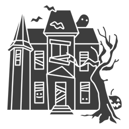 Haunted Abandoned Mansion PNG & SVG Design For T-Shirts