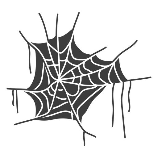 ?cone de recorte detalhado da teia de aranha Desenho PNG