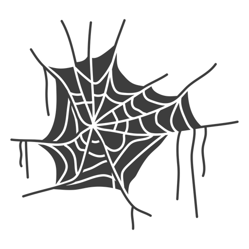 ícone de recorte detalhado da teia de aranha Desenho PNG