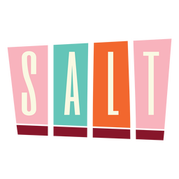 Retro-Zitat des Salzlebensmitteletiketts PNG-Design