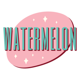 Cita retro de etiqueta de comida de sandía Diseño PNG