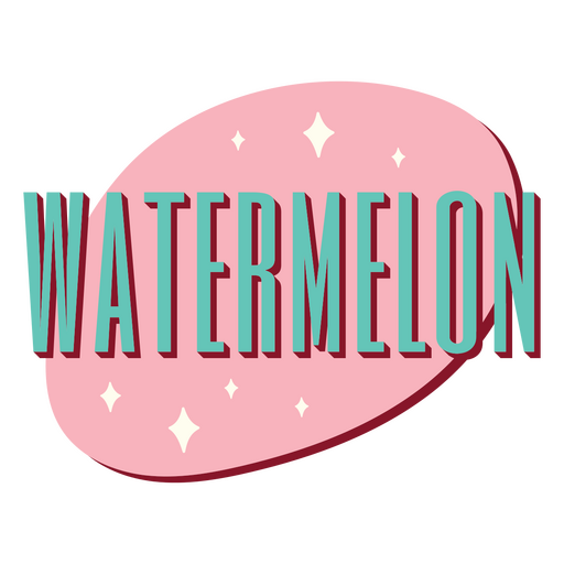 Retro-Zitat des Wassermelonen-Lebensmitteletiketts PNG-Design