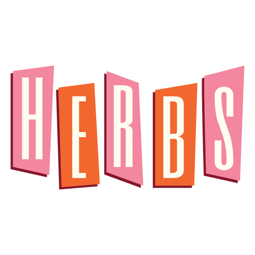 Herbs food label retro quote PNG Design