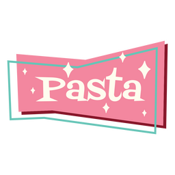 Pasta Food Label Retro-Zitat PNG-Design