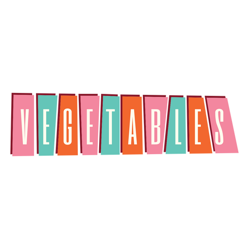 Vegetables food label retro quote PNG Design