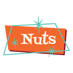 Nuts food label retro quote PNG Design Transparent PNG