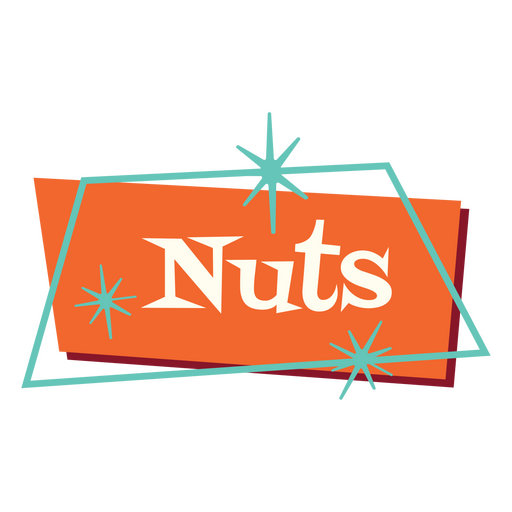 Nuts food label retro quote PNG Design
