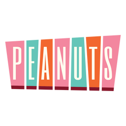 Peanuts food label retro quote PNG Design